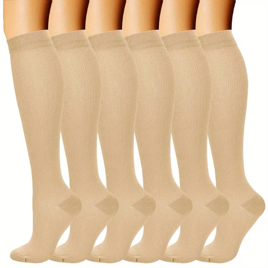 Plain Beige Compression Socks compression socks sample