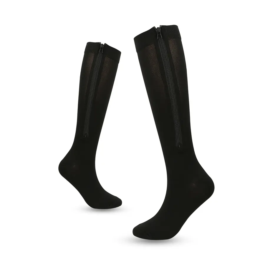 Black Zipper Compression Socks compression socks sample