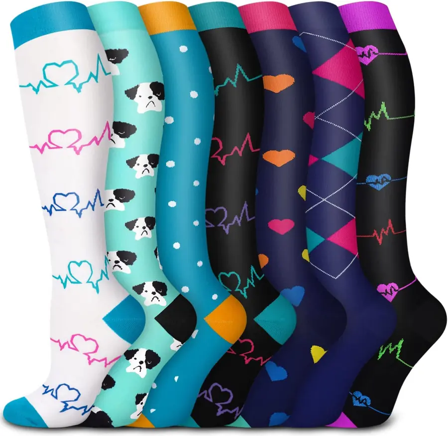 Dog Heart Pattern Compression Socks compression socks sample
